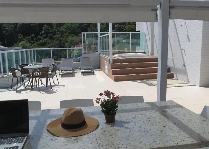 Cobertura Santorini Nova Com Spa E Solario Na Praia Grande